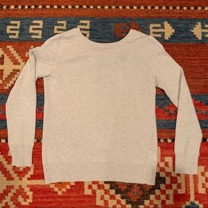 Banana Republic Gray Cashmere Bow Back Sweater S